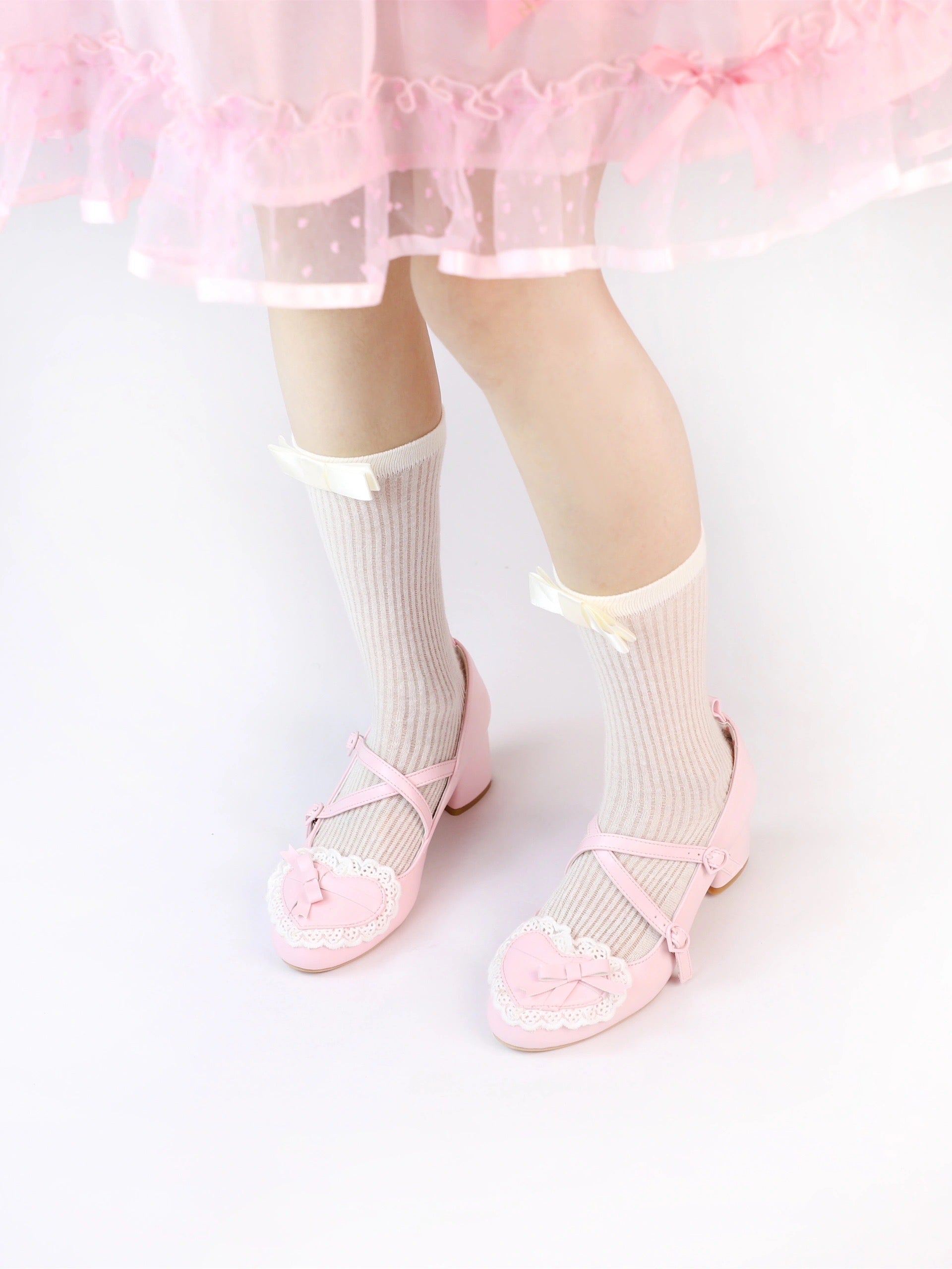 ♡ Vintage Cream Cake ♡ - Mid-Heel/Platform Shoes