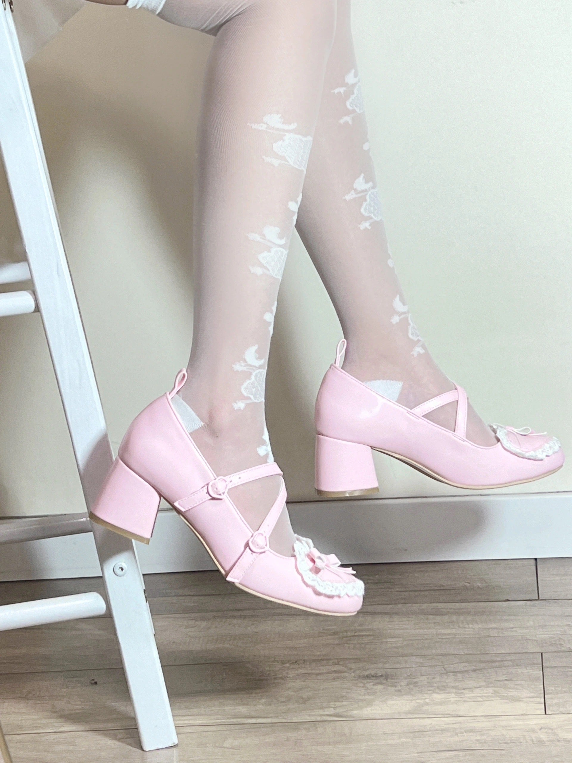 ♡ Vintage Cream Cake ♡ - Mid-Heel/Platform Shoes