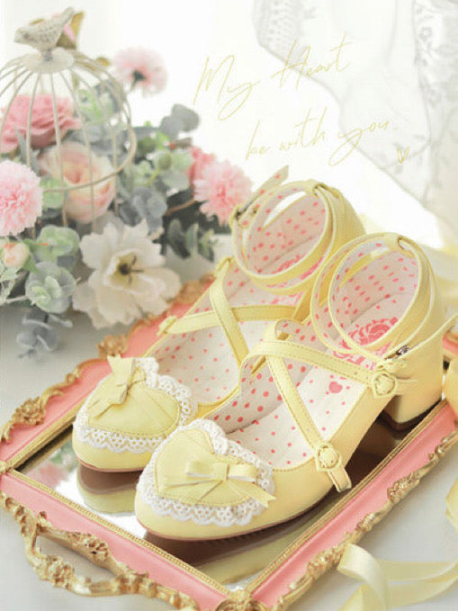 ♡ Vintage Cream Cake ♡ - Mid-Heel/Platform Shoes