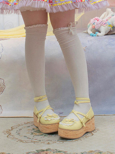 ♡ Vintage Cream Cake ♡ - Mid-Heel/Platform Shoes