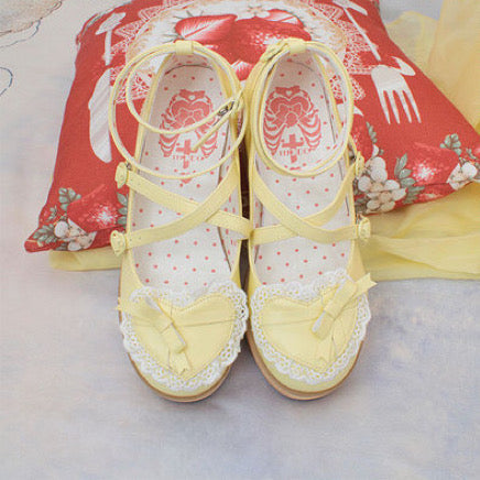 ♡ Vintage Cream Cake ♡ - Mid-Heel/Platform Shoes