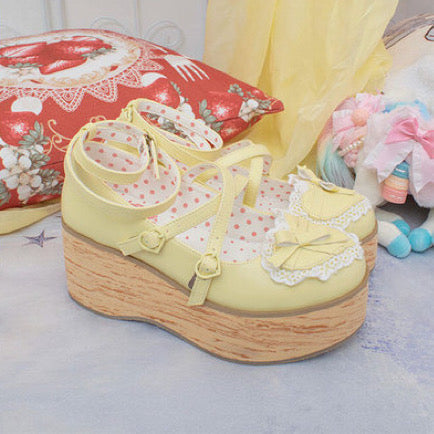 ♡ Vintage Cream Cake ♡ - Mid-Heel/Platform Shoes