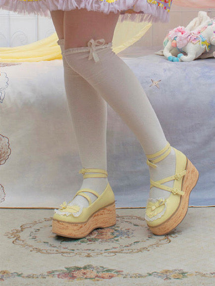 ♡ Vintage Cream Cake ♡ - Mid-Heel/Platform Shoes