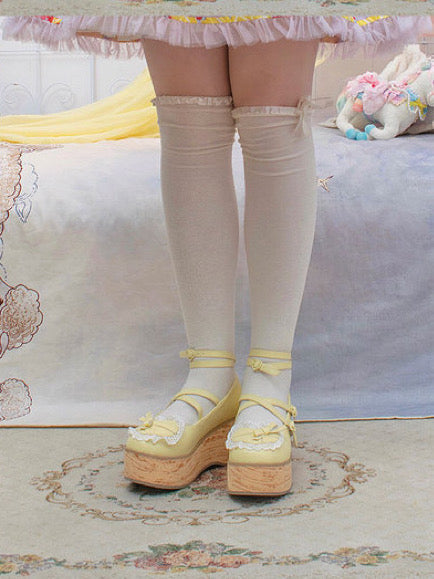 ♡ Vintage Cream Cake ♡ - Mid-Heel/Platform Shoes