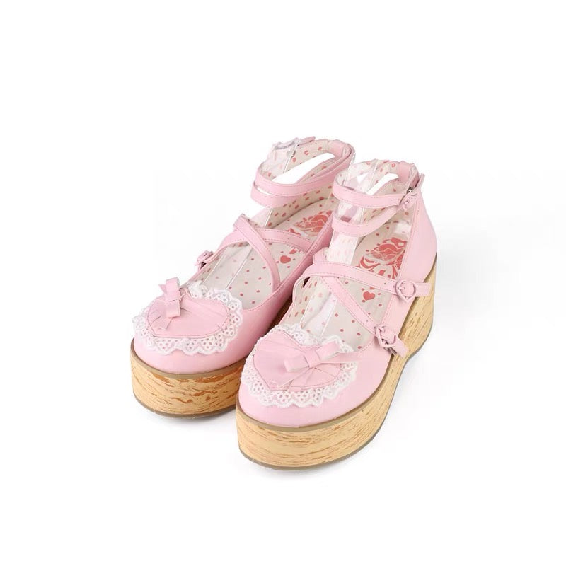 ♡ Vintage Cream Cake ♡ - Mid-Heel/Platform Shoes