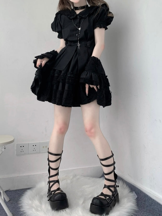 ♡ Goth Doll ♡ - Dolly Platform Shoes