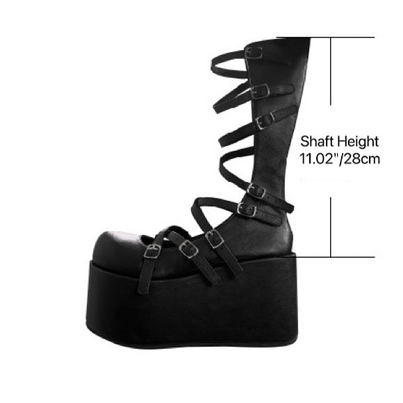 ♡ Goth Doll ♡ - Dolly Platform Shoes