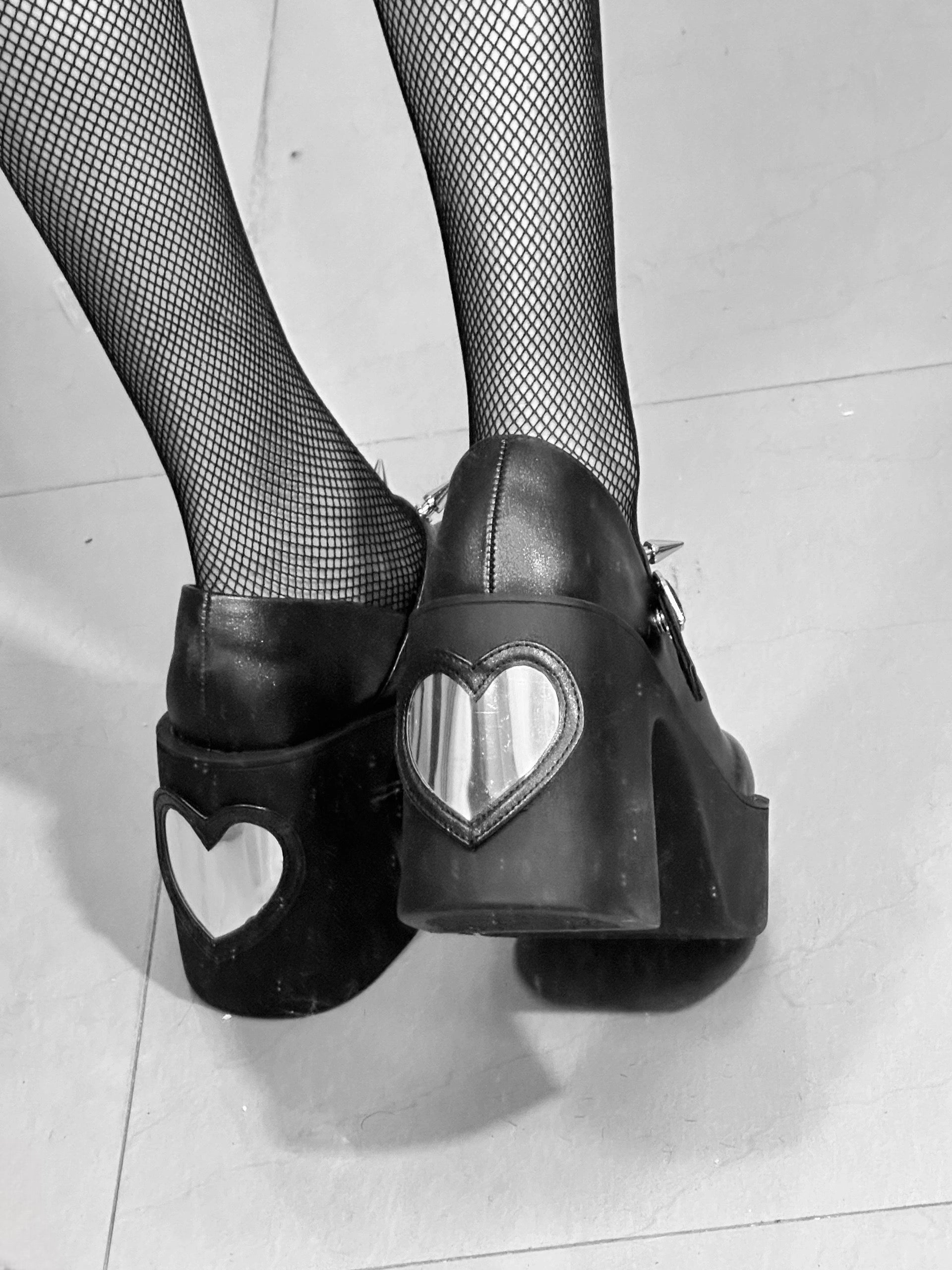 ♡ Heart Mirror ♡ - Dolly Platform Shoes