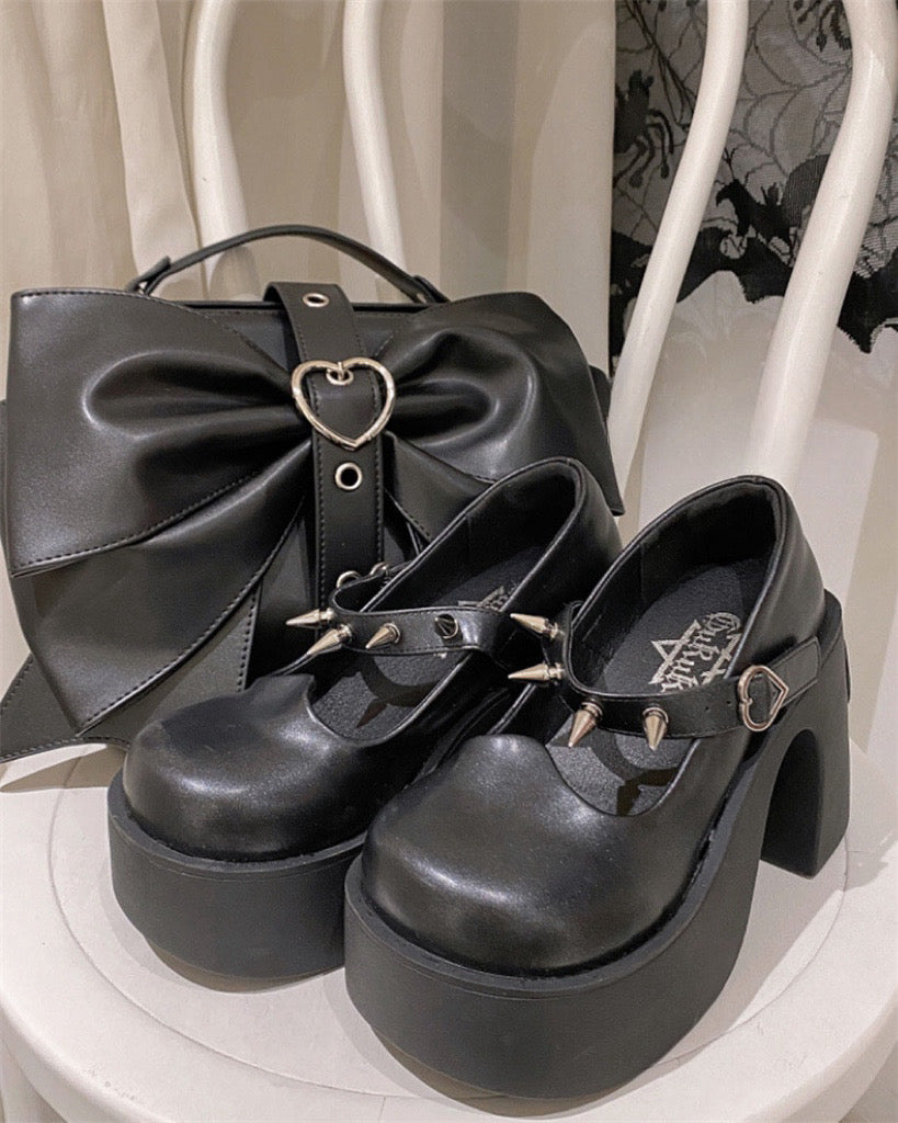 ♡ Heart Mirror ♡ - Dolly Platform Shoes