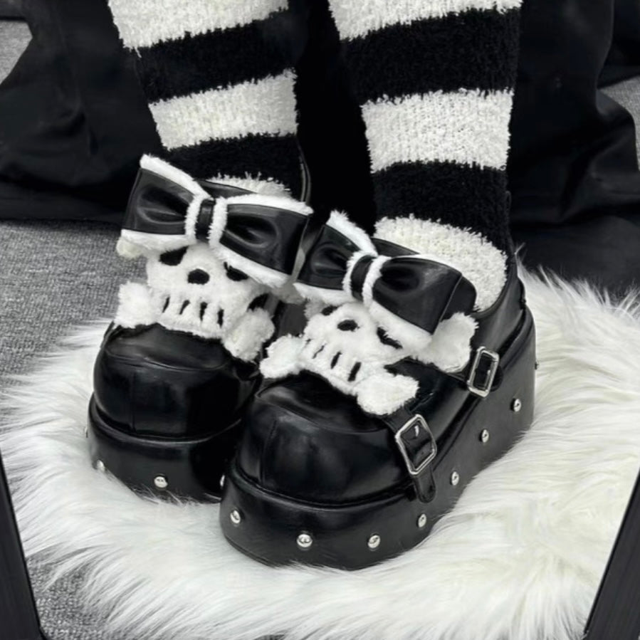 ♡ Little Skull ♡ - Dolly Platform Shoes