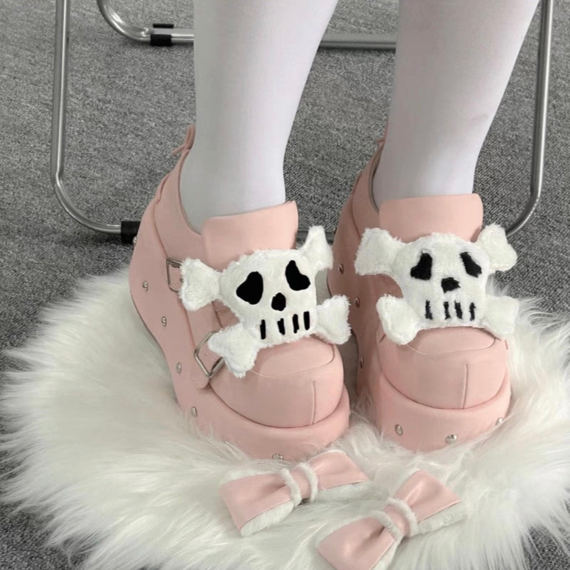 ♡ Little Skull ♡ - Dolly Platform Shoes