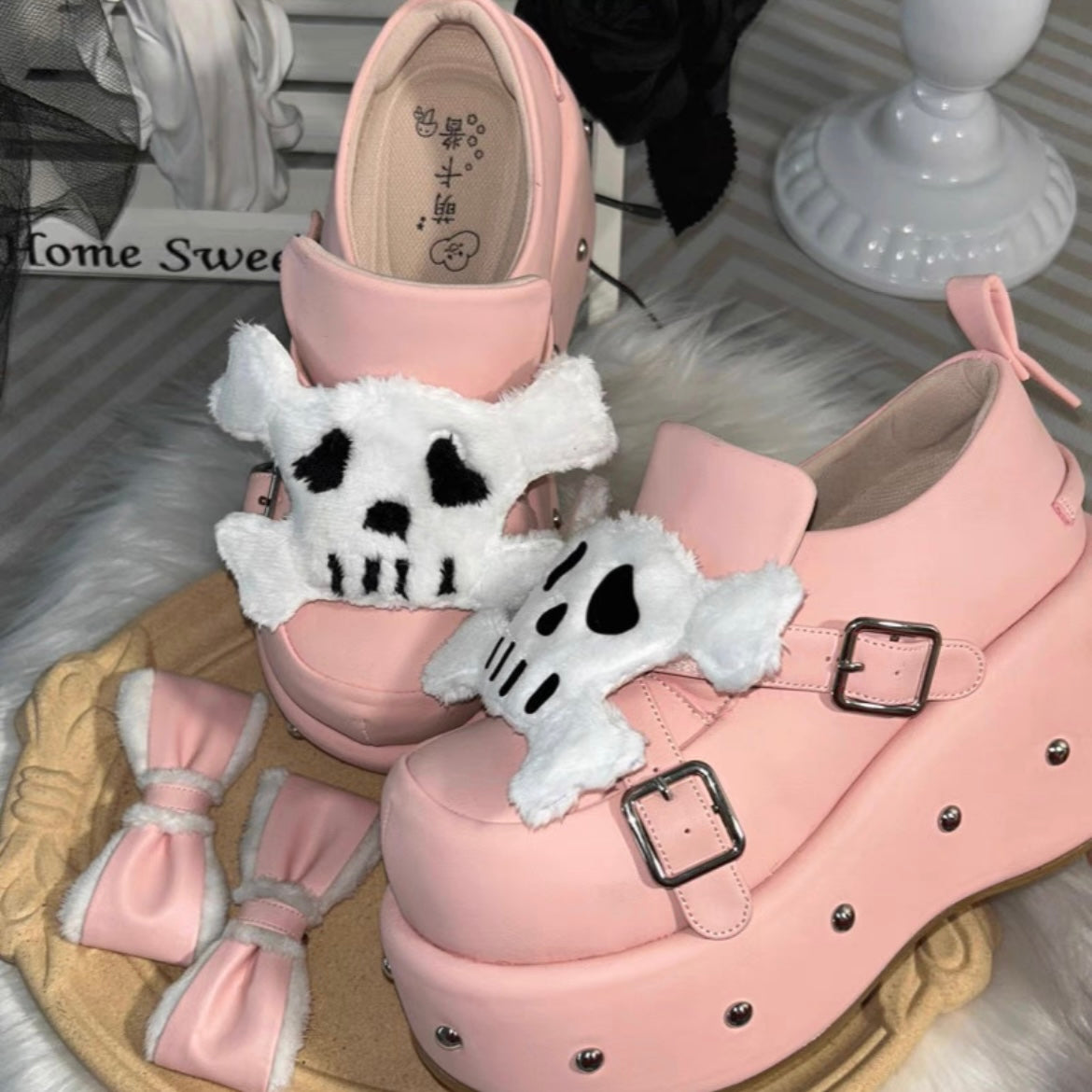 ♡ Little Skull ♡ - Dolly Platform Shoes