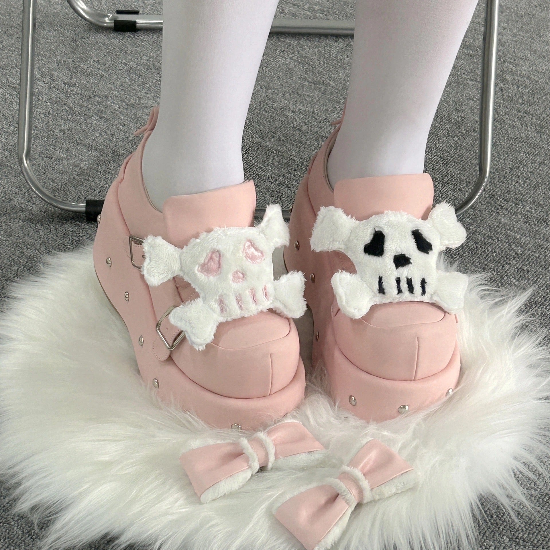 ♡ Little Skull ♡ - Dolly Platform Shoes