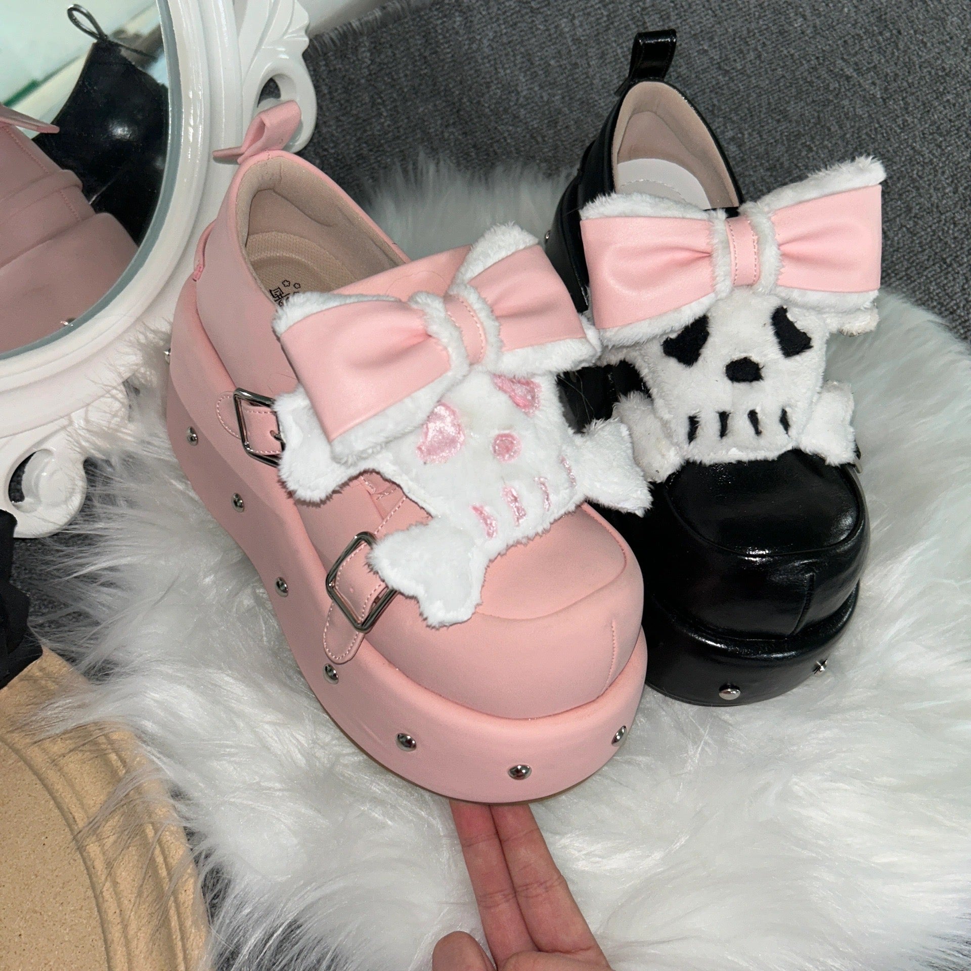 ♡ Little Skull ♡ - Dolly Platform Shoes