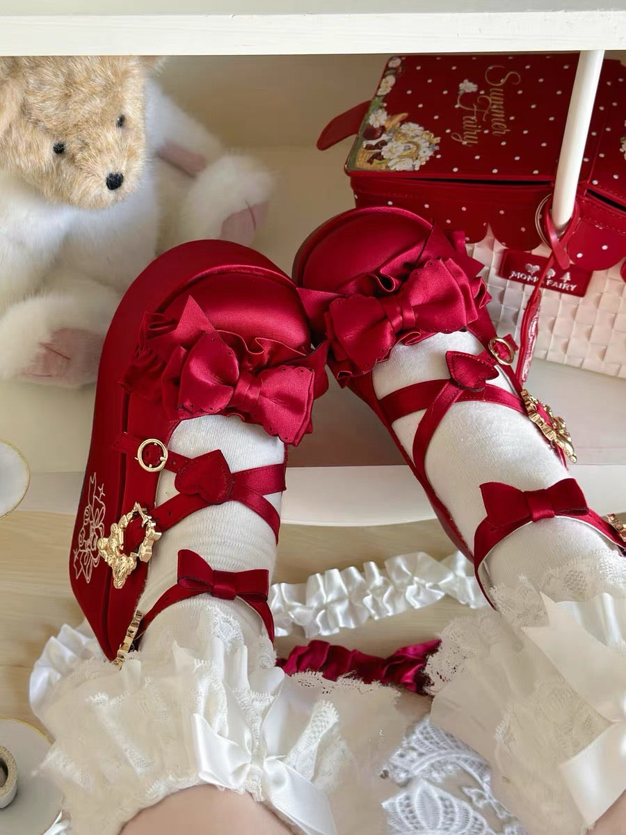 ♡ Teddy Gift ♡ - Satin Flat Platforms