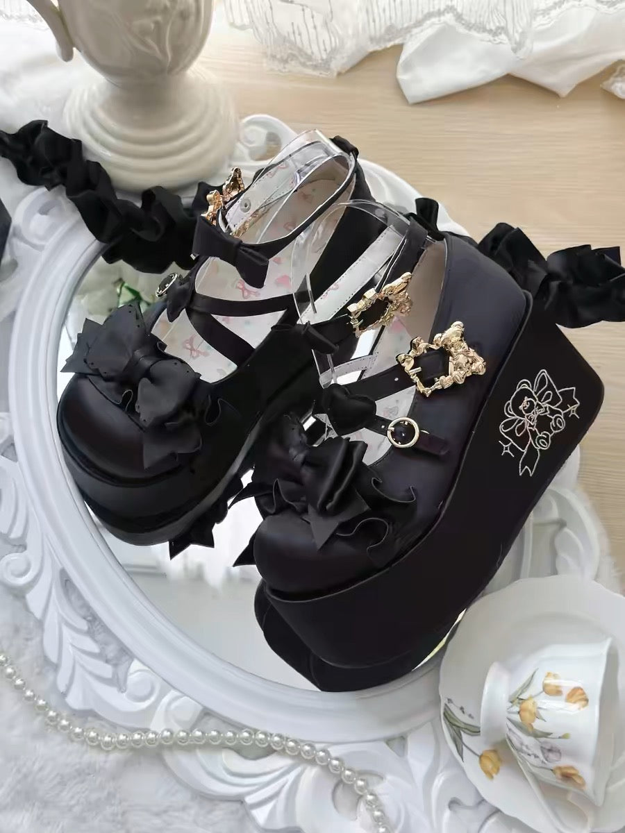 ♡ Teddy Gift ♡ - Satin Flat Platforms