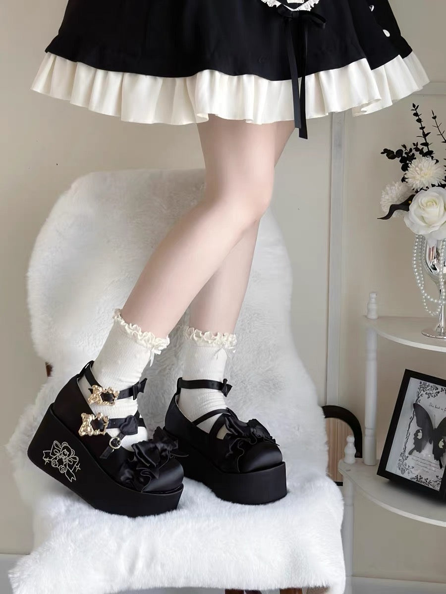 ♡ Teddy Gift ♡ - Satin Flat Platforms