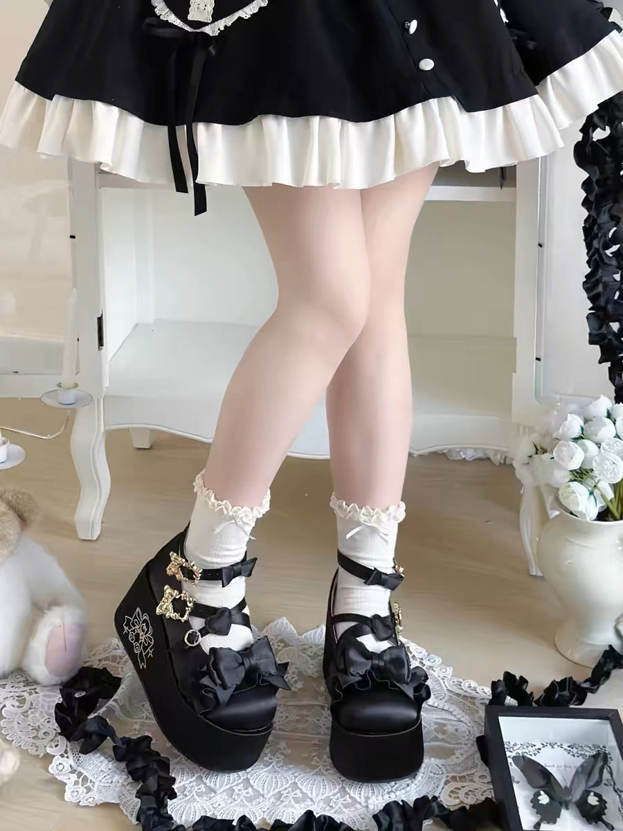 ♡ Teddy Gift ♡ - Satin Flat Platforms