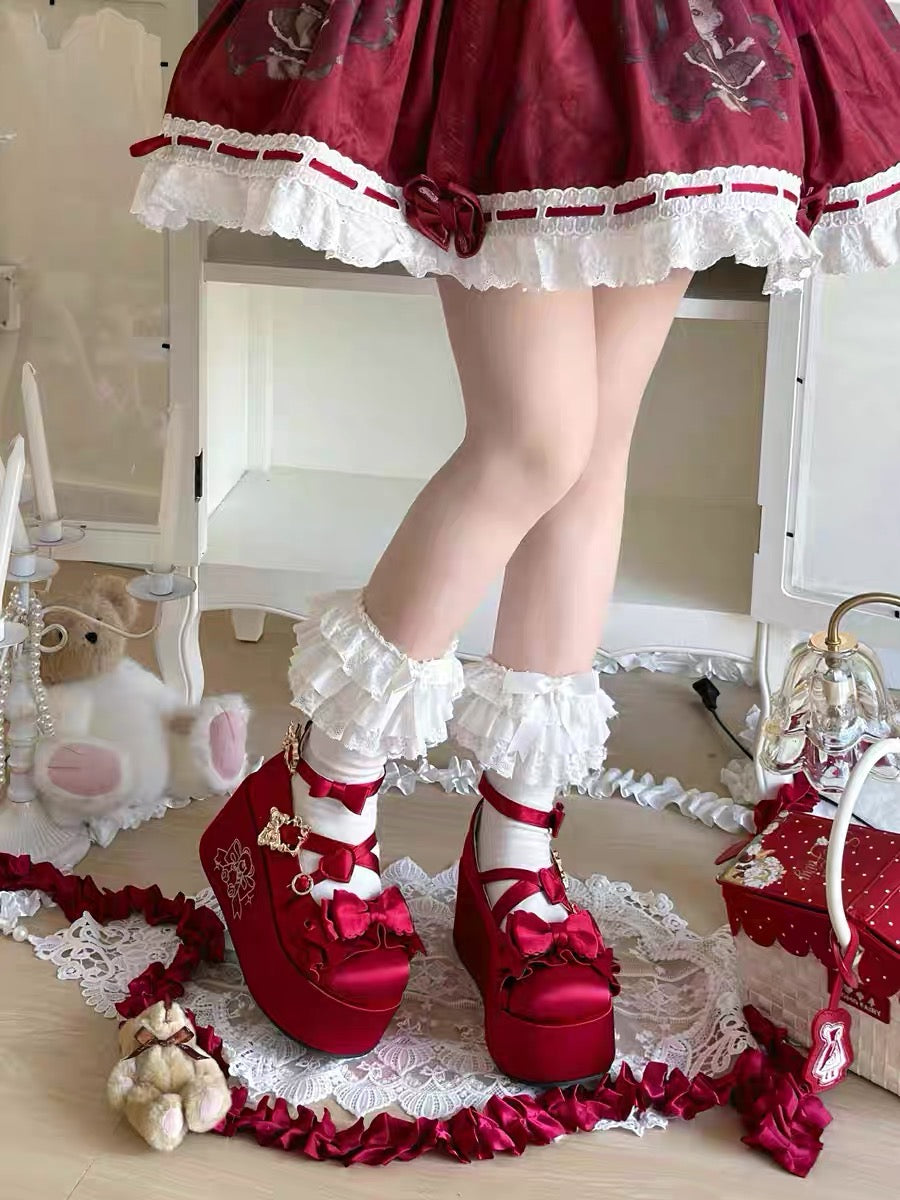 ♡ Teddy Gift ♡ - Satin Flat Platforms