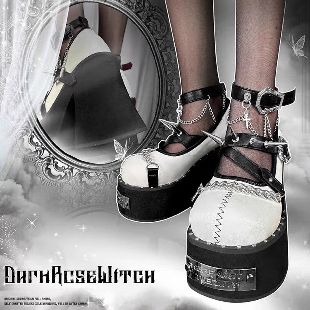 ♡ Dark Rose Witch ♡ - Dolly Platform Shoes