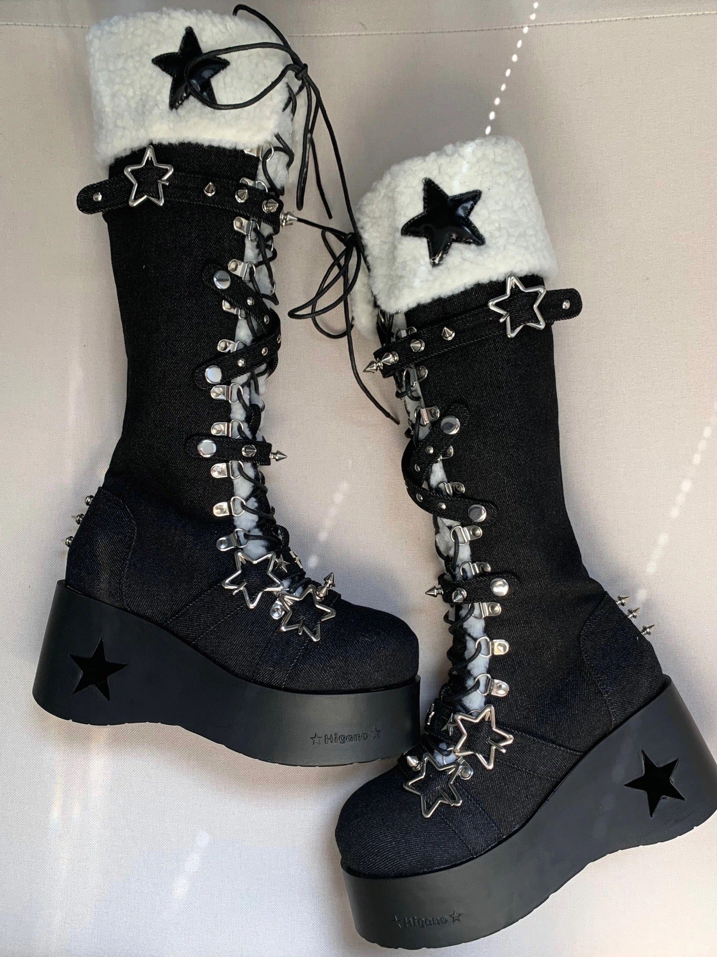 ♡ Cyber Star ♡ - Platform Knee High Boots