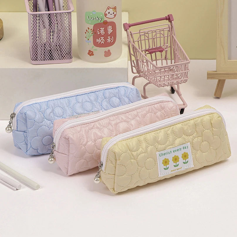 Futurecen  -  Flower Pencil Case Estuches Escolares Pencil Pouch Large Capacity School Supplies Trousses Scolaires Cute Stationery Pencilcase