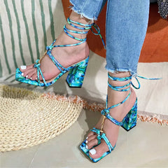 Futurecen  2024 New Fashion Pinch Narrow Band Women Sandal Gladiator High Heels Ladies Open Toe Sexy Summer Party Shoes Zapatos