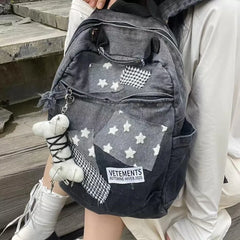 Futurecen  -  Y2k Bag High-capacity Canvas Backpacks for Teenage Summer Fashion Popular Casual School Bag Cool Rucksack Bolsa Mujer