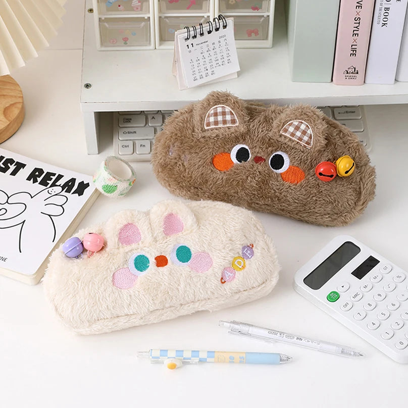 Futurecen  -  Cute Pencil Case Kawaii Stationery Pencilcase Estuche Escolar Plush School Supplies Pen Case Trousse Pencil Cases For Girls