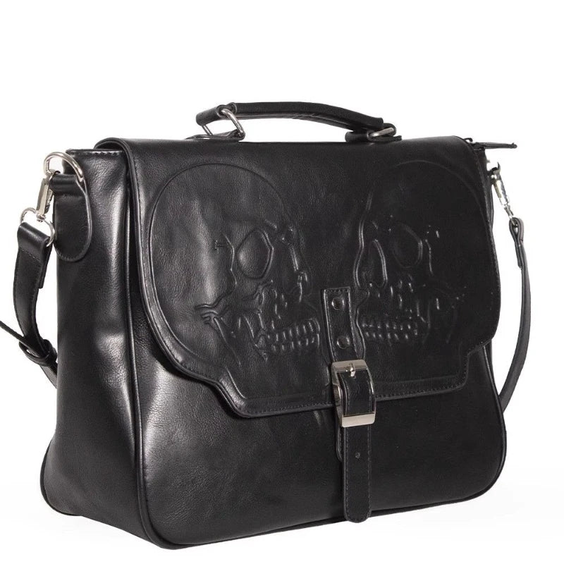 Futurecen High-capacity Vintage Gothic Skull Shoulder Bag 2024 Women Punk Fashion Handbags Streetwear Grunge Crossbody Bags Y2k Aesthetic