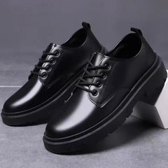 Futurecen  -  British Style Shoes for Men’s Genuine Leather Business Formal Oxfords Footwear Quality Leather Breathable Comfort Wedding Shoes