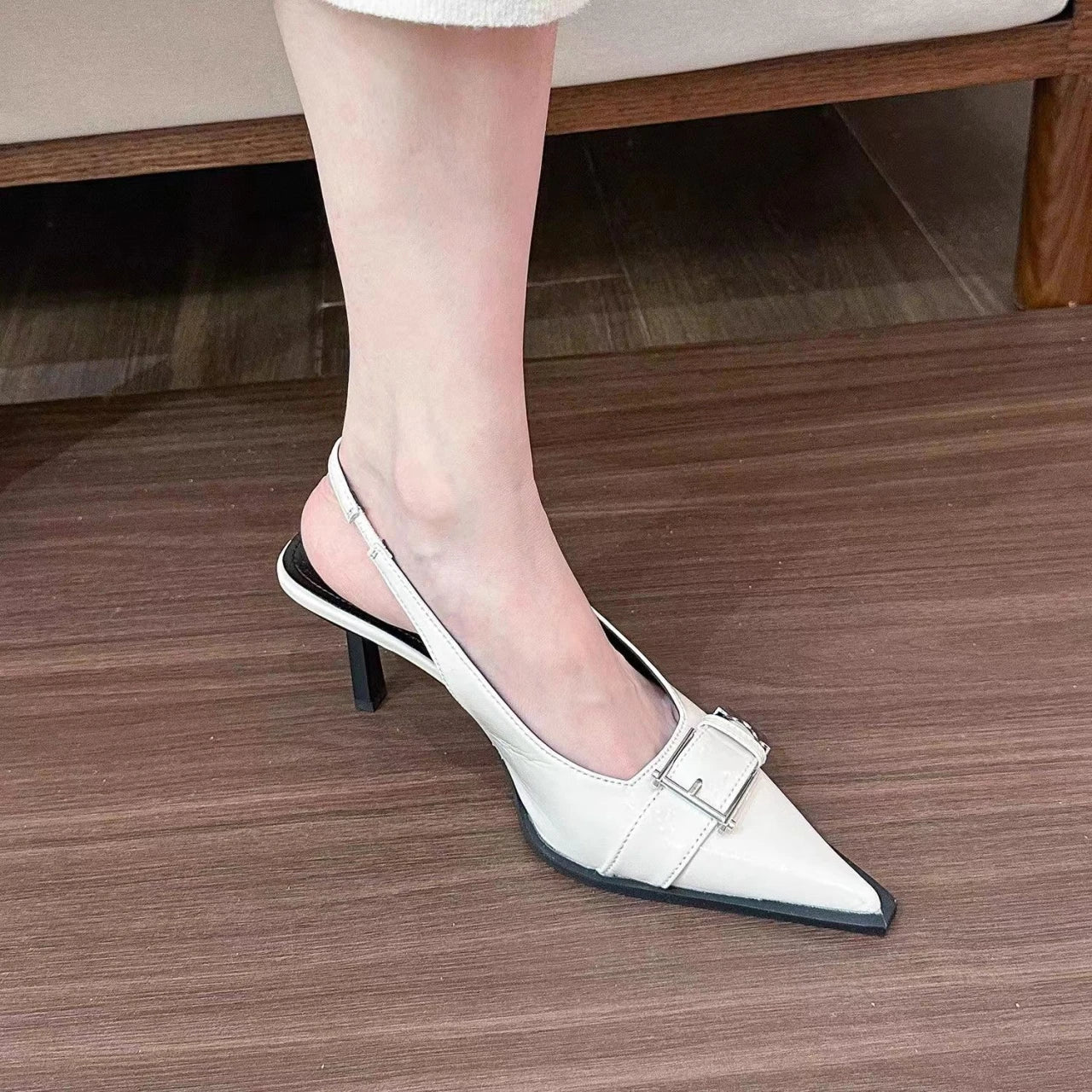 Futurecen  -  Fashion Sexy Heels Women New Fall Women's Shoes Fashion Women's Slingback Pointed Toe High Heels Women's Sandals