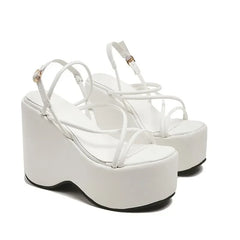 Futurecen Platform Brand Design Woman's Sexy Sandals Shoes Punk Wedges High Heels Comfy Leisure Woman Shoes Designer