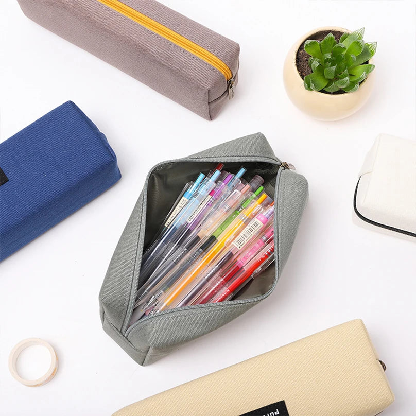 Futurecen  -  Pencil Case Korean Stationery Pen Case Estuches Large Capacity Basic Pencilcase School Supplies Trousse Scolaire Pencil Pouch