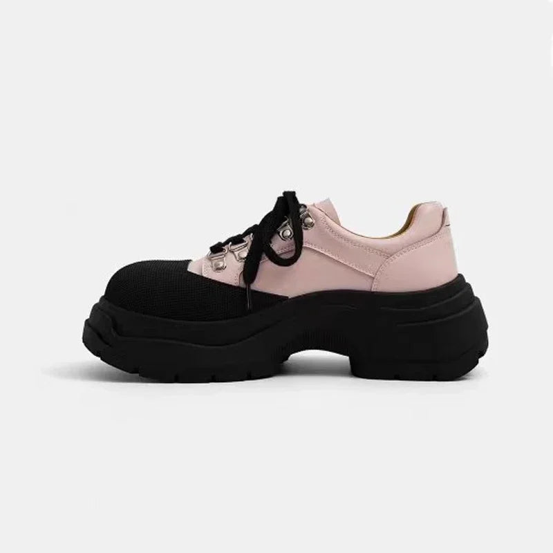 Tennis Woman Trend 2024 Fashion Lace Up Platform Thick Bottom Flats Shoes Casual Shallow Women's Sport Shoes