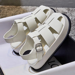 Women's Sandals Closed toe 2024 Summer New Women Roman Sandals Leisure Thick Soled Fashion Woven Women's Shoes Sandals