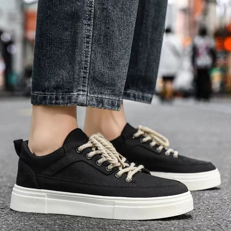 Futurecen  -  Free Shipping Men Shoes Black Vulcanized Sneakers Boys Cheap Flat Comfortable Shoe for Men Spring and Summer Mans Sneakers