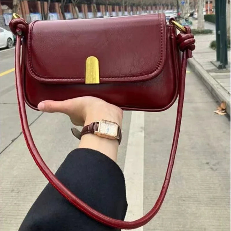 Futurecen All Match Ins Vintage Fashion Shoulder Bags Office Lady Korean Chic Simple Handbags Elegant Y2k Women Retro Casual  Underarm Bag