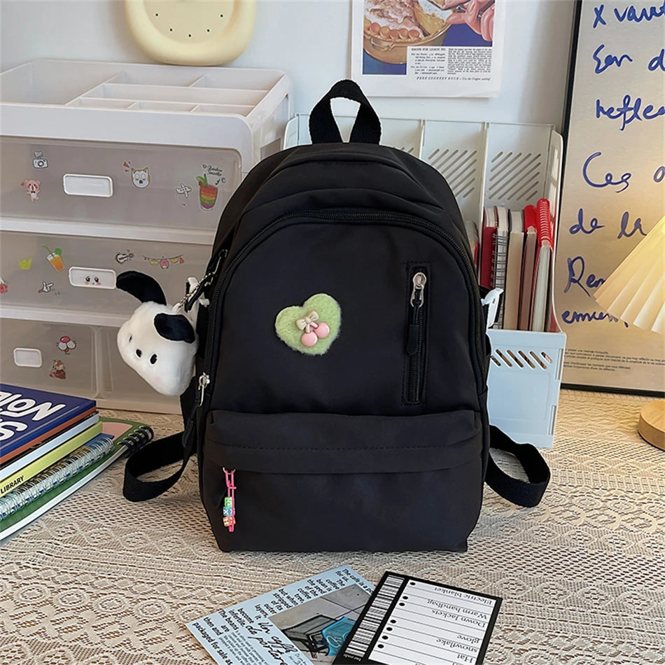 Futurecen  Korean Student School Backpack School Bags for Teenage Girls Cute Women's Backpack Brand Book Bag Nylon Rucksack Bag