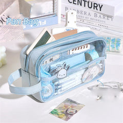 Futurecen Pencil Case Transparent Pencil Box Kawaii Stationery Pen Bag Estuche Piornik Astuccio Scuola Portable School Supplies Korean