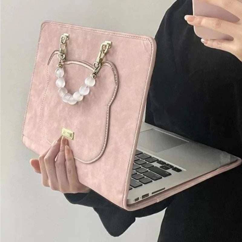 Japanese Sweet All Match Y2k Top-Handle Bags Korean Chic Casual Kawaii Women Handbags Girls Fashion Ins Cute Chain Laptop Case