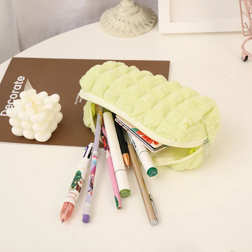 Futurecen  -  Puffs Pencil Case Kawaii Stationery Cute Pen Case Estuche Escolar Large Capacity Pencilcase School Supplies Trousse Pencil Pouch