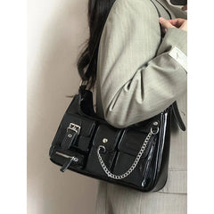 Futurecen  -  fancy bags Punk Bolso Mujer Fashion Trend New Design Chains Crossbody Shoulder Bags Harajuku Y2k PU Individuality Ladies Bags