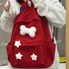 Futurecen Women Ins Japanese Kawaii Star Backpack Korean All Match Casual Sweet Schoolbags Fashion Students Preppy Backpacks Y2k Aesthetic