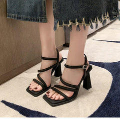 Futurecen Luxury Designer Summer Women Sandals Fashion Elegant Narrow Band Shoes Ladies Outdoor Party Dress High Heel Sandalias