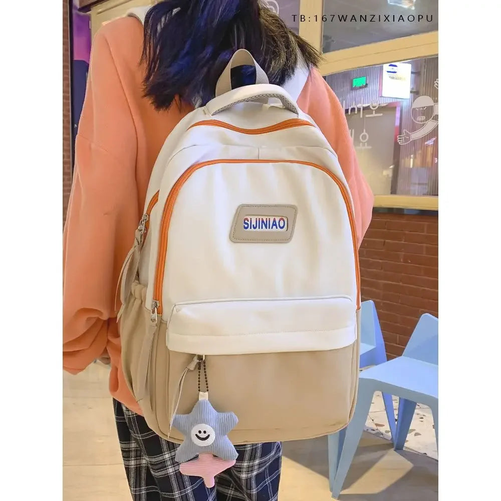 Futurecen  -  fancy bags Japanese Harajuku Ins High-capacity Women Backpack Korean Preppy Style Middle School Student Bookbag Multiple Pockets School Bag