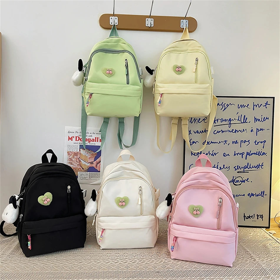 Futurecen  Korean Student School Backpack School Bags for Teenage Girls Cute Women's Backpack Brand Book Bag Nylon Rucksack Bag