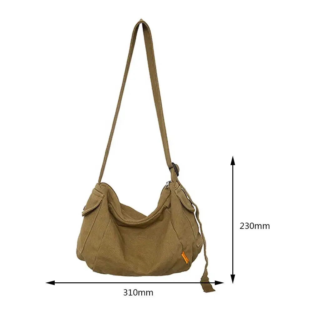 Futurecen  -  fancy bags Women Canvas Messenger Bags Casual Hobos Crossbody Bag Soft Y2k Design School Book Shoulder Bag Unisex Japanese Style New