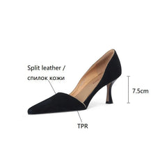 Futurecen  -  NEW Spring Women Shoes Pointed Toe Thin Heel Women Pumps Split Leather hoes for Women Elegant Women's Stiletto zapatos de mujer