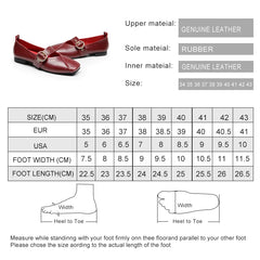 Futurecen  Casual women shoes 2024 spring new genuine leather mother flat shoes  big size 41 42 43 square soft bottom women shoes